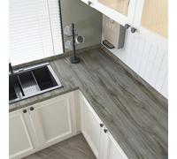 VaryFloral Matte Contact Paper Wooden Peel and Stick Wallpaper 30cmx300cm Rustic Grey Self Adhesive Vinyl roll Wood Effect Sticky Back Plastic Thickened Texture Vinyl Wrap for Kitchen Worktop Cabinet