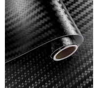 VaryPaper Black Faux Rattan Weave Wallpaper Textured Contact Paper 40x200cm | Wicker Effect Sticky Black Plastic Rattan Cane Weave Wallpaper for Living Room Bedroom Cupboards Shelf Liner Furniture Wrap