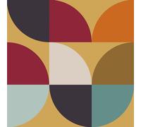 VaryPaper Colorful Geometric Wallpaper Self Adhesive Wallpaper 44.5cmx200cm Patterned Sticky Back Plastic Thick Lining Paper for Wall Art Deco Wallpaper for Bedroom Bathroom Furniture Wrap Shelf Liner