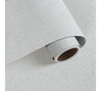 VaryPaper Faux Grasscloth Self Adhesive Wallpaper 40cmx200cm Thick Sticky Back Plastic Sticky Vinyl Wrap for Furniture Linen Textured Wallpaper for Living Room Hallway Adhesive Shelf Liner Cupboards