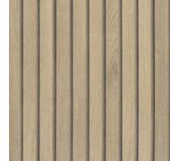 VaryPaper Light Brown 3D Wood Panel Wallpaper 40cmx800cm Wood Effect Vinyl Self Adhesive Sticky Back Plastic Wooden Slat Wallpaper for Living Room Hallway Cupboard Worktop Furniture Wrap