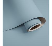 VaryPaper Peel and Stick Greyish Blue Wallpaper 40cmx800cm Sticky Back Plastic Light Blue Stick on Wallpaper for Living Room Bedroom Vinyl Wrap for Cupboards Counter Top Vinyl Covering Lining Paper