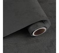VaryPaper Peel and Stick Industrial Textured Concrete Wallpaper 40cmx200cm Cement Contact Paper for Kitchen Countertops Sticky Back Plastic Dark Grey Wallpaper for Living Room Bathroom Worktop Cover