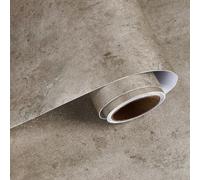 VaryPaper Peel and Stick Metallic Brown Concrete Wallpaper 40cmx200cm Thick Cement Contact Paper for Kitchen Countertops Sticky Back Plastic Industrial Wallpaper for Living Room Hallway Furniture Wrap