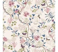 VaryPaper Pink Floral Hummingbird Wallpaper Self Adhesive Butterfly Contact Paper 44.5cmx200cm Sticky Back Plastic Roll Chinoiserie Flower Wallpaper for Living Room Hallway Cupboards Furniture Wrap