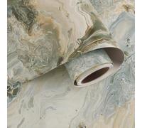 VaryPaper Retro Beige Grey Marble Wallpaper 40cmx200cm Matte Marble Sticky Back Plastic Kitchen Worktop Covering Vinyl Self Adhesive Bathroom Wallpaper Waterproof Adhesive Shelf Liner Table Cover