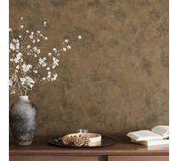 VaryPaper Thick Brown Concrete Effect Wallpaper Self Adhesive Cement Contact Paper 40cmx800cm Sticky Back Plastic Industrial Wallpaper for Hallway Bathroom Waterproof Kitchen Worktop Covering Cupboard
