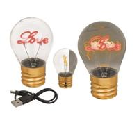 VARZI Love LED Bulb with Rechargeable Battery, Romantic Red Light, USB Cable Included, Elegant Gift Box 1956