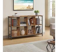 VASAGLE 2-Tier Industrial Ladder Bookshelf Display Storage Rack in Brown VASAGLE Brown