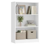 VASAGLE 3-Tier Bookcase with Adjustable Shelves, Children's Bookcase and Storage for Home Office, 60 x 24 x 93 cm, White LBC105T14