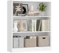 VASAGLE 3 Tier Bookcase with Adjustable Shelves, Children's Bookshelf and Stora