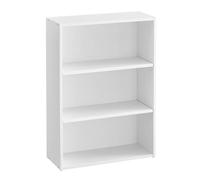 VASAGLE 3-Tier Bookcase with Adjustable Shelves, Kid’s Bookshelf and Storage Unit for Study Home Office, 60 x 24 x 81.2 cm, Cloud White CUSTOS Collection LBC163T14