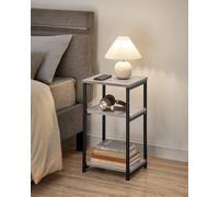 VASAGLE 3-Tier Sofa Side Table End Table Steel Frame Industrial Office in Fawn VASAGLE Fawn