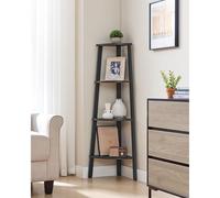 VASAGLE 4-Tier Industrial Corner Ladder Shelf Plant Stand Bookcase in Black VASAGLE Black