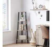 VASAGLE 4-Tier Industrial Corner Ladder Shelf Plant Stand Bookcase in Fawn VASAGLE Fawn