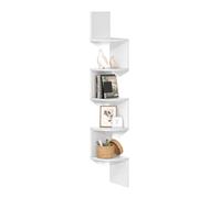 VASAGLE 5-Tier Corner Shelf, Display Floating Shelf in Living Room, Study, Ki...