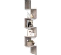 VASAGLE 5-Tier Corner Shelf, Display Floating Shelf in Living Room, Study, Kitc