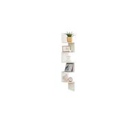 VASAGLE 5-Tier Corner Shelf, Display Floating Shelf in Living Room, Study, Kitchen, Bedroom, for Plants, CDs, Decorations, Modern, Rustic White