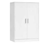 Vasagle 5-Tier Freestanding Storage Cabinet With 2 Doors And Adjustable Shelves 60 X 36 X 90.4 Cm White