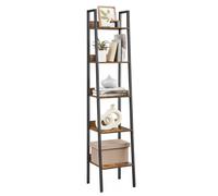 VASAGLE 5 Tier Shelf Ladder Bookcase Storage Stand Office Living Room Bedroom