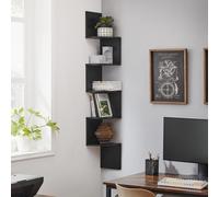 VASAGLE 5Tier Corner Shelf Display Floating Shelf in Living Room Study Kitc