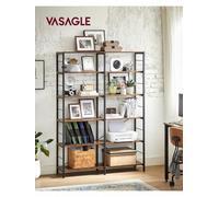 Vasagle 6-Tier Bookshelf, Shelving Unit, Tall Storage Shelf, Industrial Style, Room Divider, Living Room, Study, Kitchen