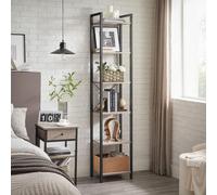 VASAGLE 6-Tier Industrial Bookshelf Shelving Unit Office Study Storage in Fawn VASAGLE Fawn