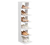 Slim Shoe Rack, White