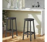Vasagle Bar Stools Set Of 2, Kitchen Stools, Bar Chairs Footrest, 65 Cm High, For Kitchen, Living Room, Dining Room, Black