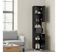 Vasagle Bathroom Cabinet, Bathroom Furniture With One Drawer, Adjustable Shelves, Open Compartment