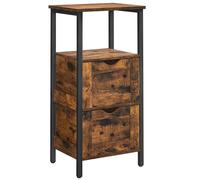 VASAGLE Bathroom Floor Cabinet,Bathroom Storage Cabinet, Rustic Brown and Black BBK151B01