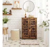 Vasagle Bathroom Floor Cabinet, Storage Cabinet Unit, Multipurpose Cabinet, With 2 Louvred Doors,rustic Brown