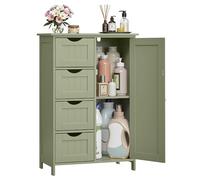 4 Drawers Wooden Cabinet, Laurel Green / 30 x 55 x 82 cm