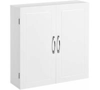 Scandinavian Matte White Bathroom Vanity Cabinet, 2 Shelves