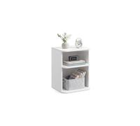 VASAGLE Bedside Table, Snapsemble Superfast Assembly, 3-Tier End Side Table with Open Shelves, Low for Bedroom, Living Room, Small Spaces, 30 x 35 x