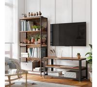 Vasagle Book Shelf, 6-Tier Bookcase, Shelving Unit With 4 Hooks, 30 X 60 X 175.6 Cm, For Office, Study, Living Room