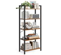 Vasagle Bookcase 5 Shelves Rustic Brown/Black