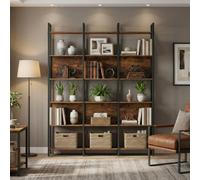 Vasagle Bookcase, 6-Tier Bookshelf, Kitchen Storage Shelf, Industrial Style, For Office, Living Room, Bedroom, 24 X 128 X 187.1 Cm