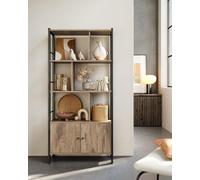VASAGLE Bookshelf, Storage Shelf, Large Bookcase with Doors, 4 Shelves, Stable S
