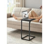 Vasagle C-Shaped Side Table, Bedside Table, Sofa Side Table, Coffee Table, With Metal Frame, Industrial,misty Grey And Ink Black