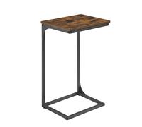 Slim C-Shaped Side Table, Rustic Brown + Ink Black / 2