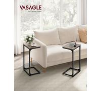 Vasagle C-Shaped Side Table, Set Of 2, Bedside Table, Sofa Side Table, With Metal Frame, Industrial