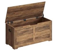 Storage Chest, Storage Bench, Blanket Box with 2 Safety Hinges, Honey Brown / 40 x 100 x 46 cm