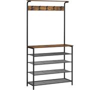 VASAGLE Clothes Rack, Hallway Tree with Shoe Storage, 5 Tier Shoe Rack, Differe