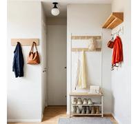 Vasagle Coat Rack, Hall Tree With Shoe Storage Bench, 12.6 X 27.6 X 68.9 Inches, Industrial