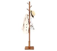 Coat Stand with 8 Hooks, Dark Walnut