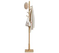 Coat Stand with 8 Hooks, Natural Beige
