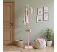 Vasagle Coat Rack, Solid Wood Coat Stand, Free Standing Hall Coat Tree With 8 Hooks For Coats, Hats, Bags, Purses, For Entryway