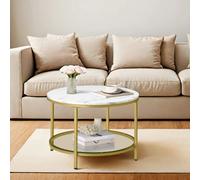 Vasagle Coffee Table, Living Room Table, Sofa Cocktail Table, Tempered Glass Storage Shelf, Easy To Assemble, Modern Style