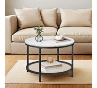 Vasagle Coffee Table, Living Room Table, Sofa Cocktail Table, Tempered Glass Storage Shelf, Easy To Assemble, Modern Style